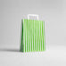 Caretta Showcase Striped Green Paper Bags