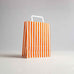 Caretta Showcase Striped Orange Paper Bags